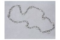 Luna-Pearls Silbercollier Spiegel-Anker Navette 100cm